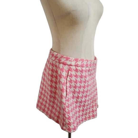 Paul & Joe Pink Houndstooth Mini Skirt - Picture 3 of 6